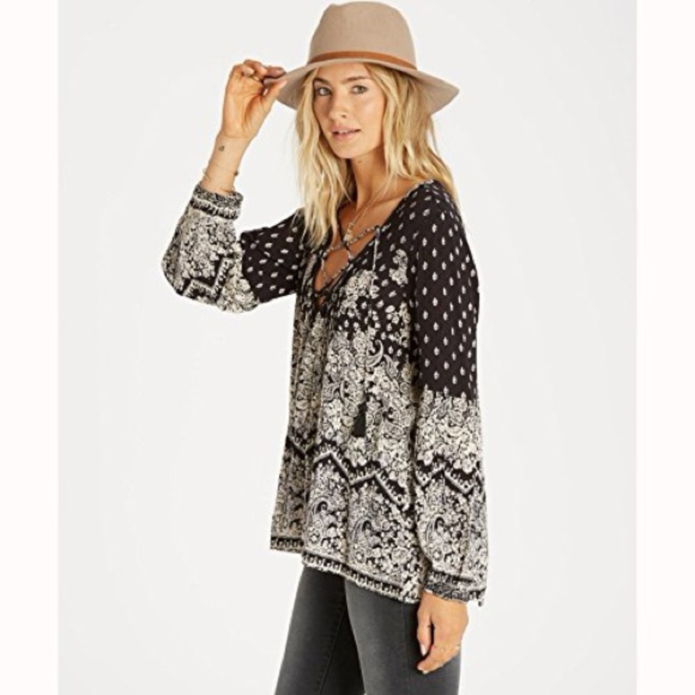 | billabong • just a dream woven peasant blouse • small | - Picture 2 of 12